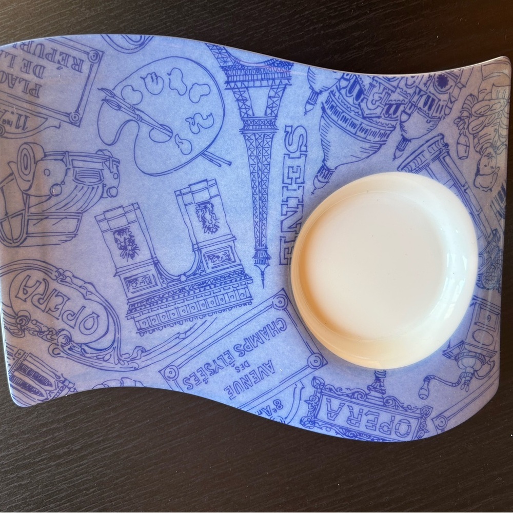 Villeroy & Boch White and Blue Mug with Saucer - Picture 5 of 7